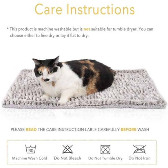 Self Heating Cat Pad Self Warming Cat Bed 27.5"x18.5"Thermal Cat Mat for Outdoor - Picture 4 of 5
